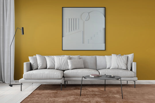 akoestisch schilderij | akoestisch kunstwerk | gebroken wit | 3D | Placetobe | Pet vilt | vierkant | woonkamer