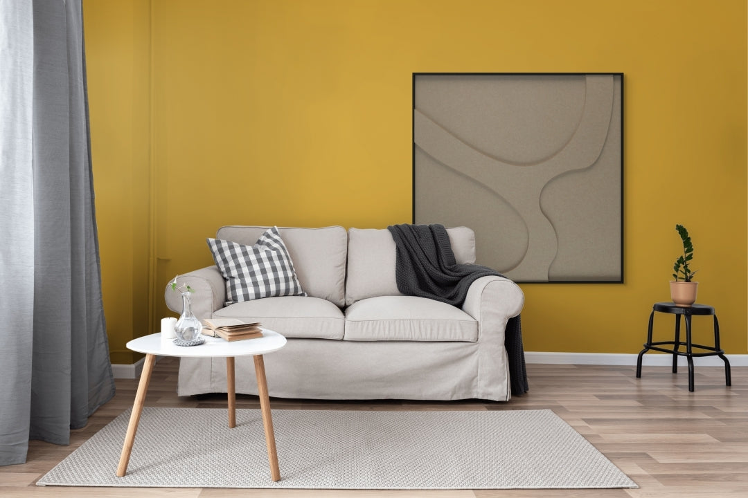 akoestisch schilderij | akoestisch kunstwerk | zand | 3D | Cow | Pet vilt | vierkant | woonkamer