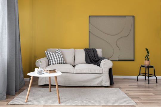 akoestisch schilderij | akoestisch kunstwerk | zand | 3D | Cow | Pet vilt | vierkant | woonkamer