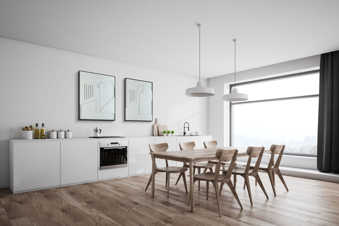 akoestisch schilderij | akoestisch kunstwerk | gebroken wit | 3D | Placetobe | Pet vilt | twee | twin | vierkant | keuken