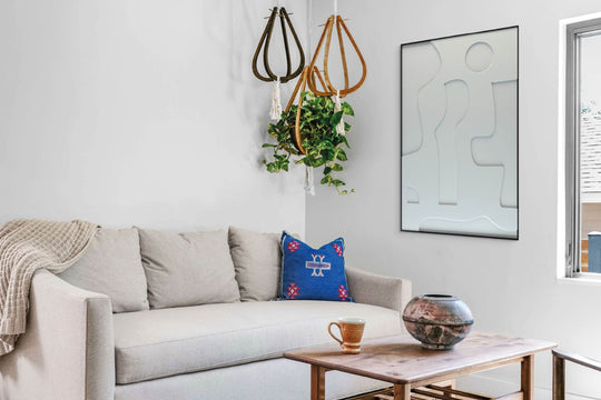 akoestisch schilderij | akoestisch kunstwerk | gebroken wit | 3D | Liv | Pet vilt | staand | rechthoekig | woonkamer