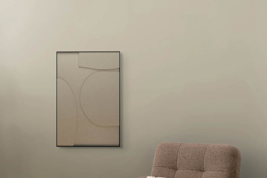 akoestisch schilderij | akoestisch kunstwerk | zand | 3D | Organic | Pet vilt | staand | rechthoekig | muur