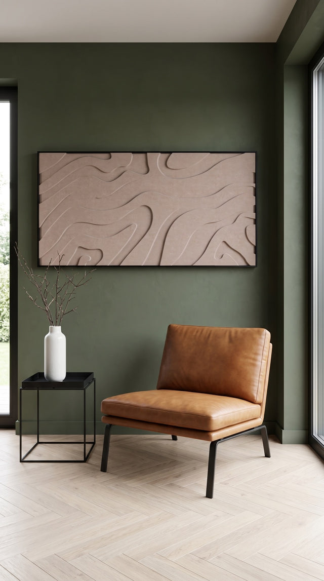 Petterns akoestisch kunstwerk | Lava in de kleur zand