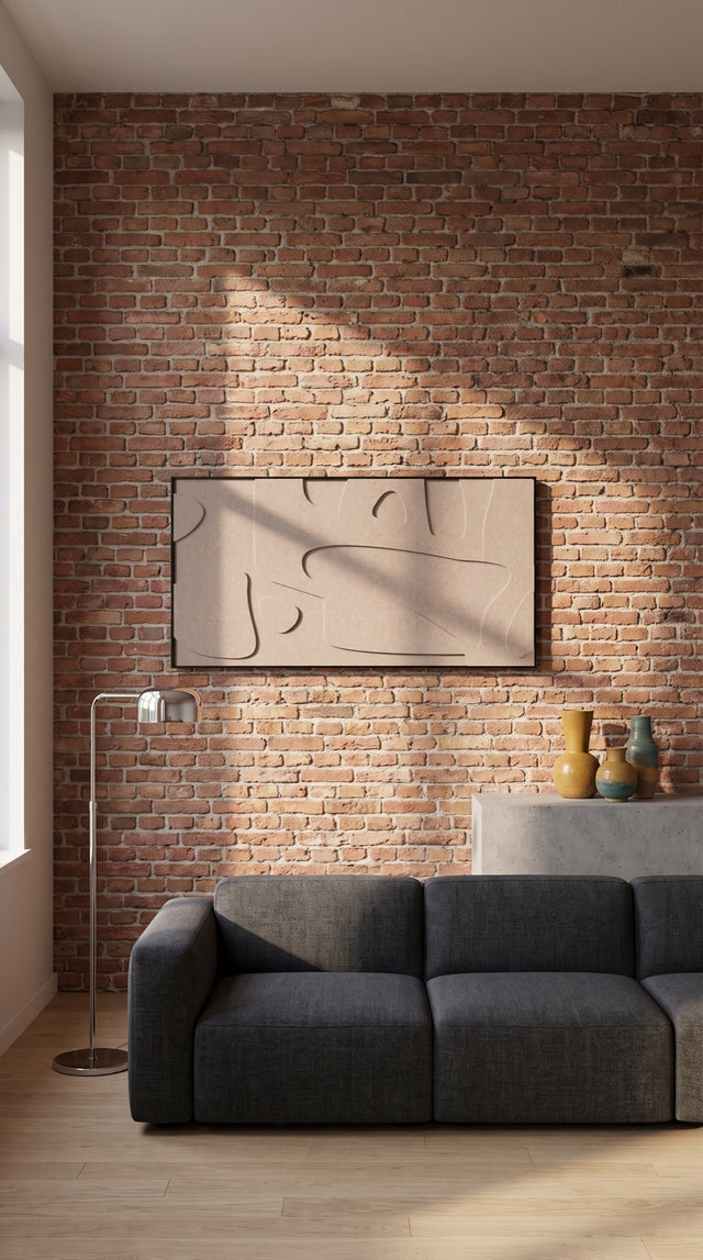 Petterns akoestisch kunstwerk | Bone in de kleur zand