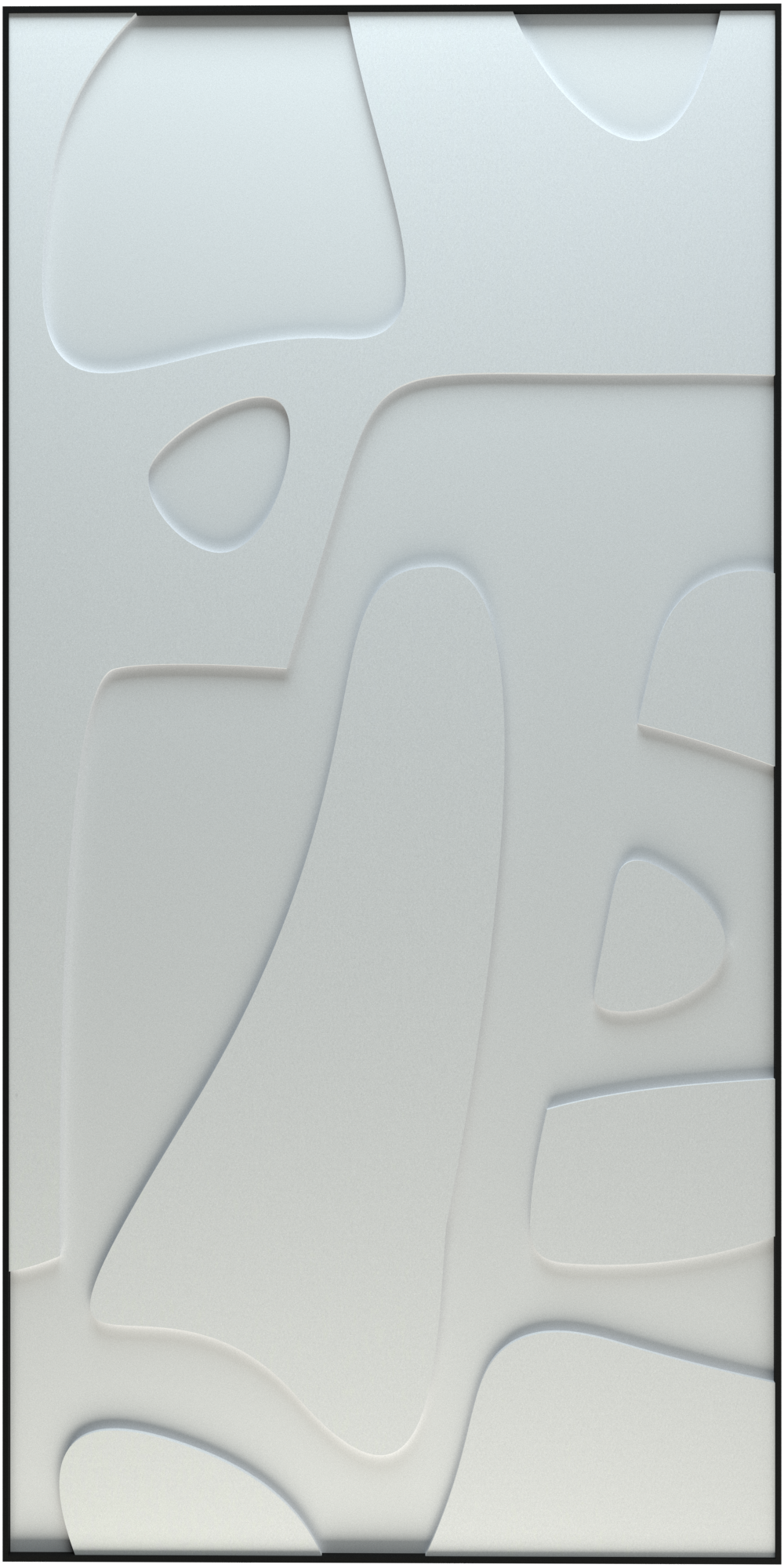 akoestisch schilderij | akoestisch kunstwerk | gebroken wit | 3D | Bone | Pet vilt | staand | rechthoekig | productfoto