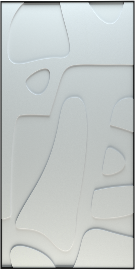 akoestisch schilderij | akoestisch kunstwerk | gebroken wit | 3D | Bone | Pet vilt | staand | rechthoekig | productfoto