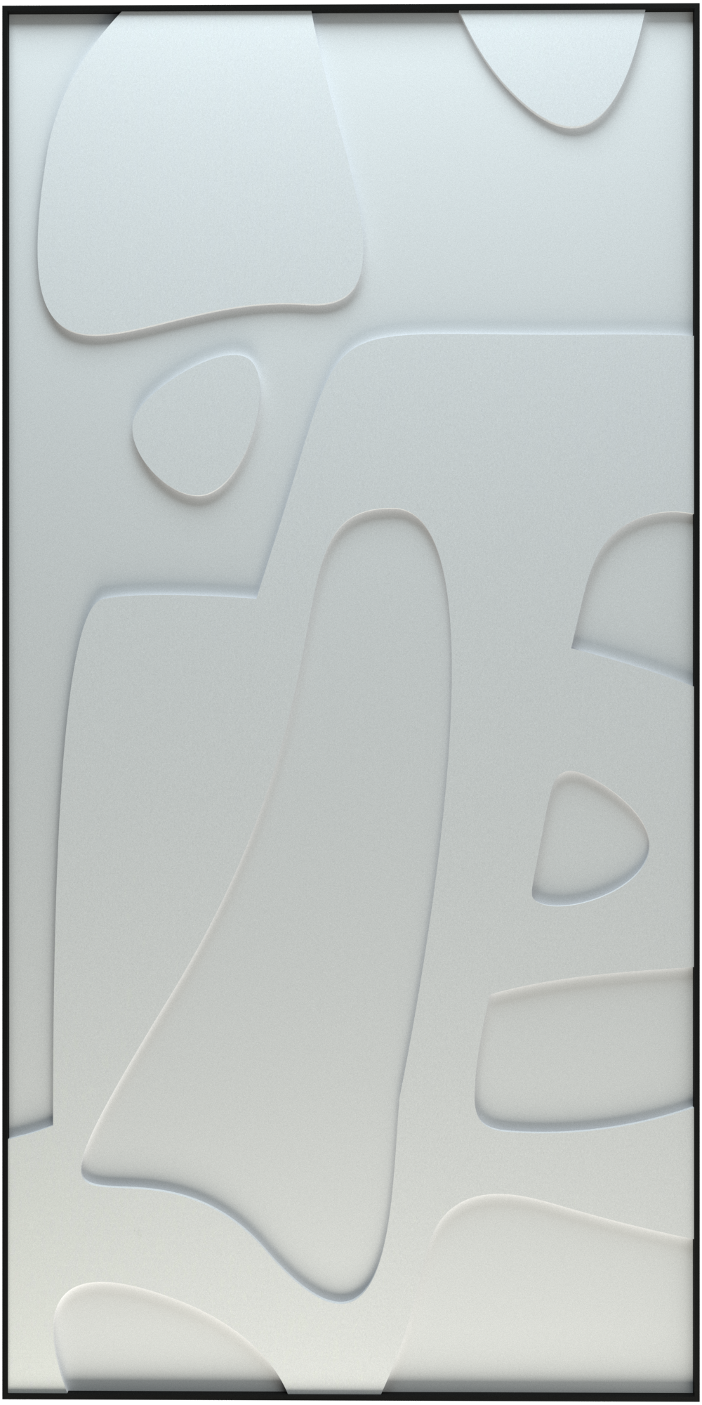 akoestisch schilderij | akoestisch kunstwerk | gebroken wit | 3D | Bone | Pet vilt | staand | rechthoekig | productfoto