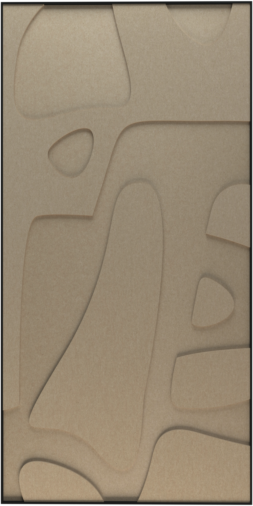 akoestisch schilderij | akoestisch kunstwerk | zand | 3D | Bone | Pet vilt | staand | rechthoekig | productfoto