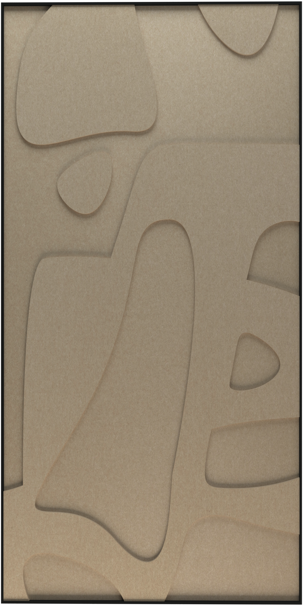 akoestisch schilderij | akoestisch kunstwerk | zand | 3D | Bone | Pet vilt | staand | rechthoekig | productfoto