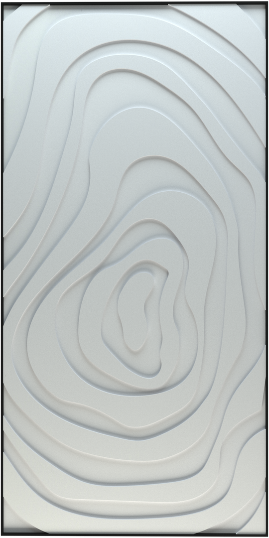 akoestisch schilderij | akoestisch kunstwerk | gebroken wit | 3D | Eye | Pet vilt | liggend | productfoto