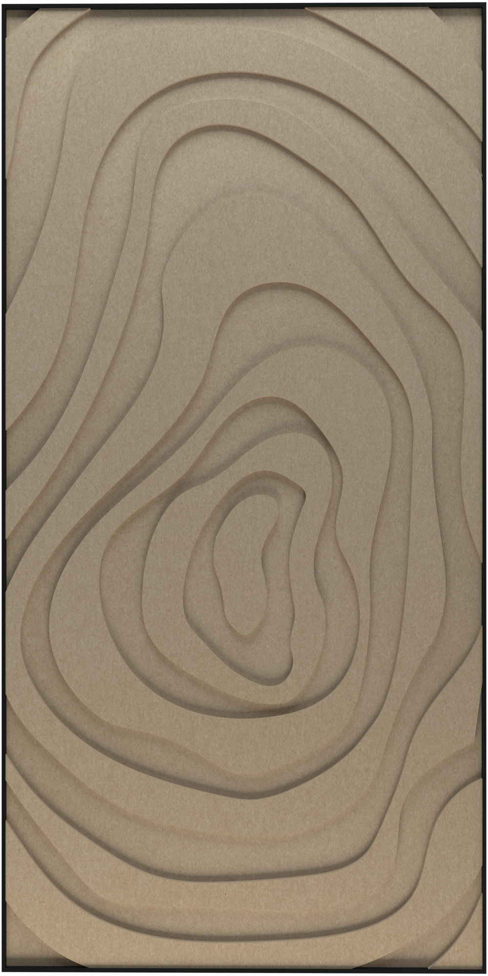 akoestisch schilderij | akoestisch kunstwerk | zand | 3D | Eye | Pet vilt | liggend | productfoto