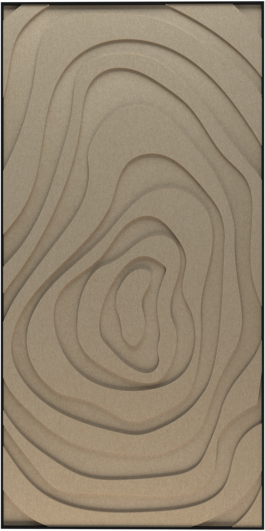 akoestisch schilderij | akoestisch kunstwerk | zand | 3D | Eye | Pet vilt | liggend | productfoto