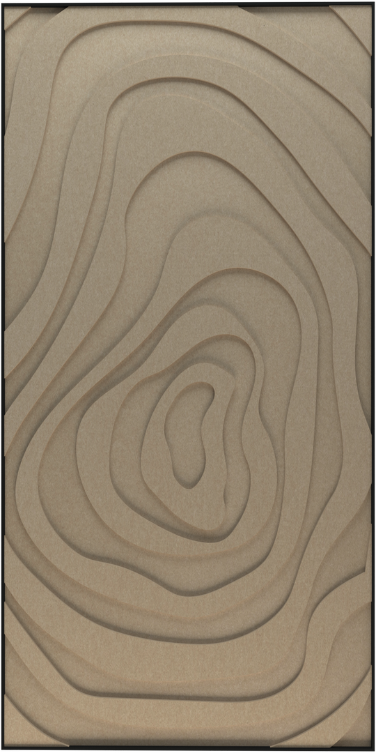 akoestisch schilderij | akoestisch kunstwerk | zand | 3D | Eye | Pet vilt | liggend | productfoto