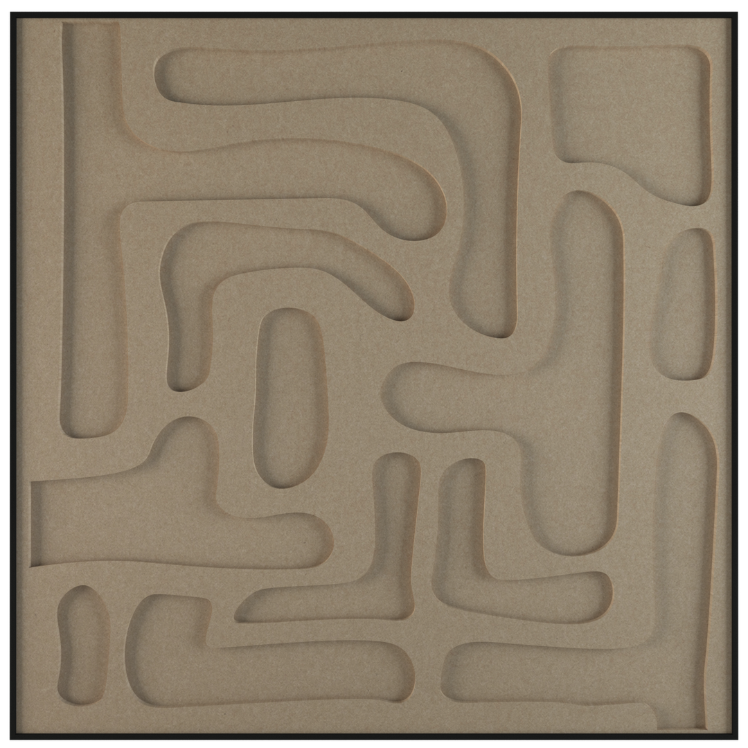 akoestisch schilderij | akoestisch kunstwerk | zand | 3D | Flexible | Pet vilt | vierkant | productfoto