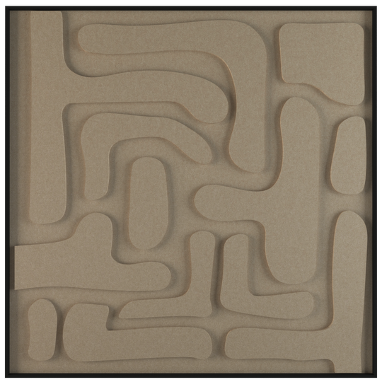 akoestisch schilderij | akoestisch kunstwerk | zand | 3D | Flexible | Pet vilt | vierkant | productfoto