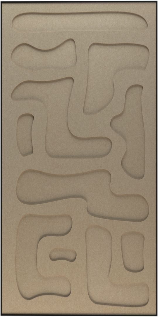 akoestisch schilderij | akoestisch kunstwerk | zand | 3D | Hieroglyph | Pet vilt | staand | productfoto