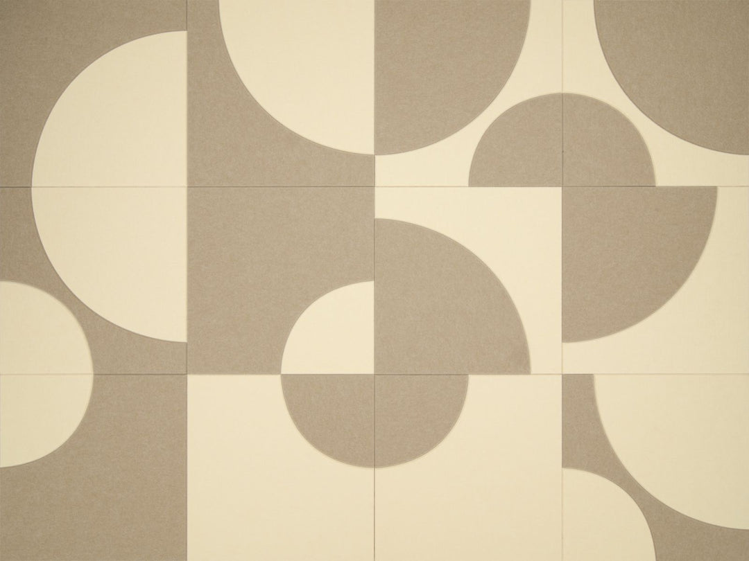 Katie Twelve akoestische wandtegels vanille-camel