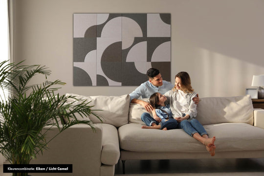 Katie Twelve akoestische wandtegels Eiken/Licht Camel – stijlvol alternatief voor akoestische wandpanelen