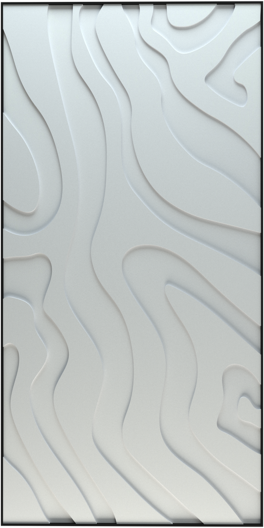 akoestisch schilderij | akoestisch kunstwerk | gebroken wit | 3D | Lava | Pet vilt | staand | rechthoekig | productfoto