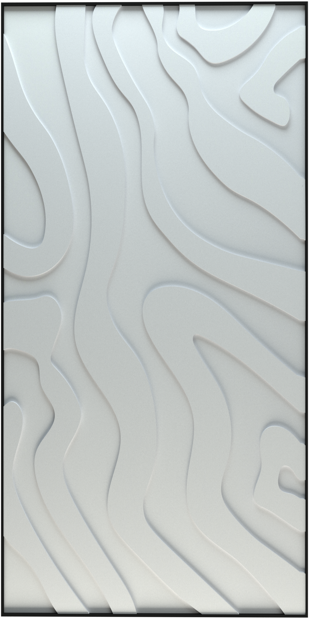 akoestisch schilderij | akoestisch kunstwerk | gebroken wit | 3D | Lava | Pet vilt | staand | rechthoekig | productfoto