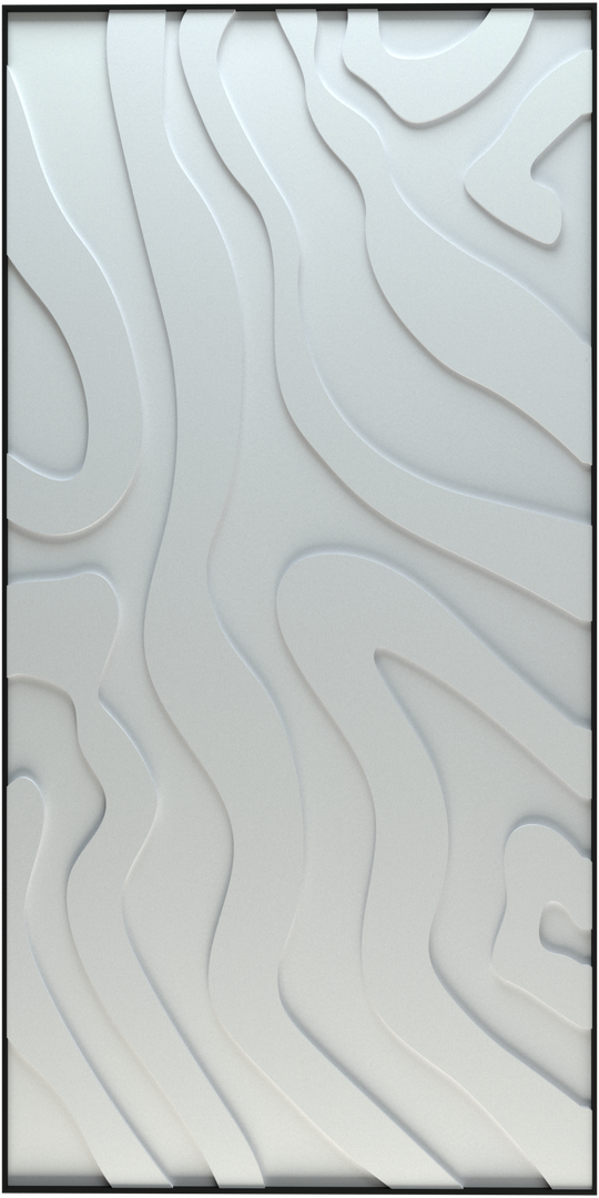 akoestisch schilderij | akoestisch kunstwerk | gebroken wit | 3D | Lava | Pet vilt | staand | rechthoekig | productfoto