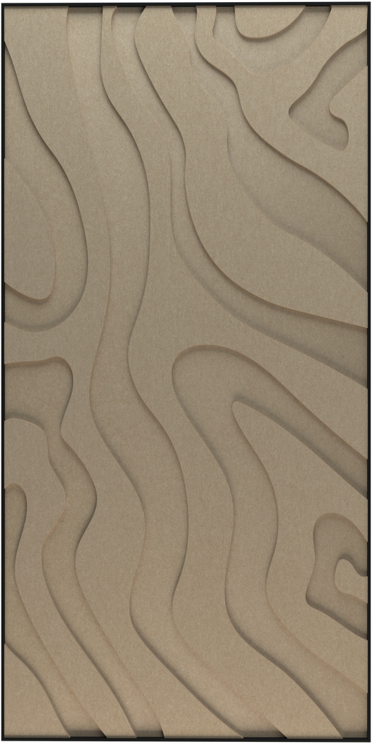 akoestisch schilderij | akoestisch kunstwerk | zand | 3D | Lava | Pet vilt | staand | rechthoekig | productfoto