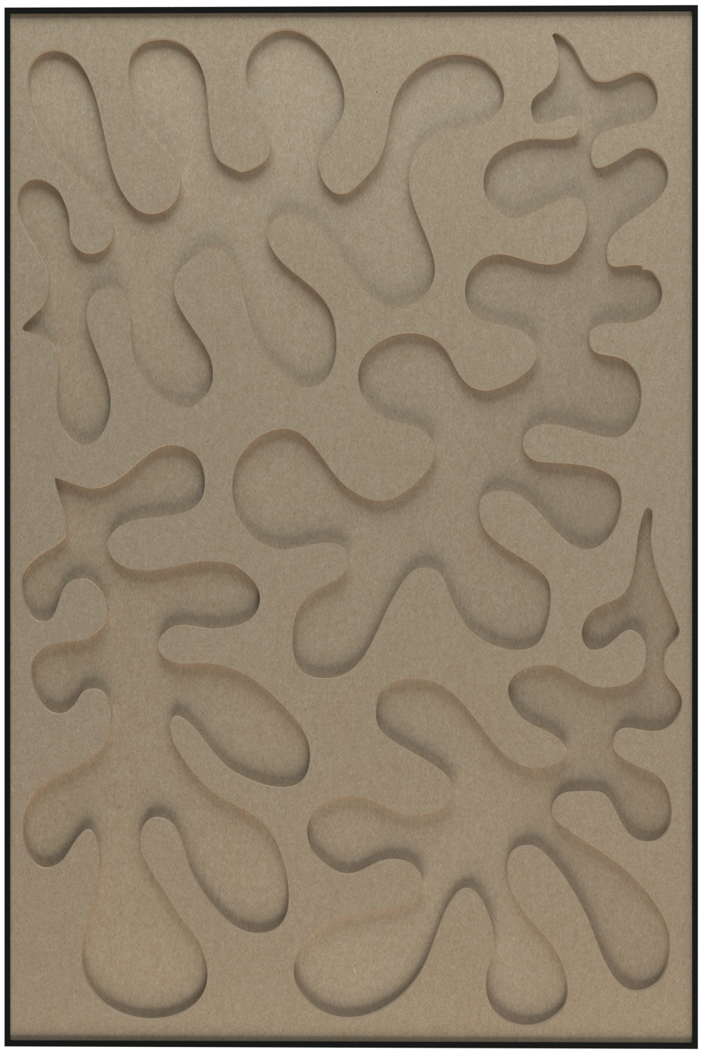 akoestisch schilderij | akoestisch kunstwerk | zand | 3D | Leaves | Pet vilt | staand | rechthoekig | productfoto