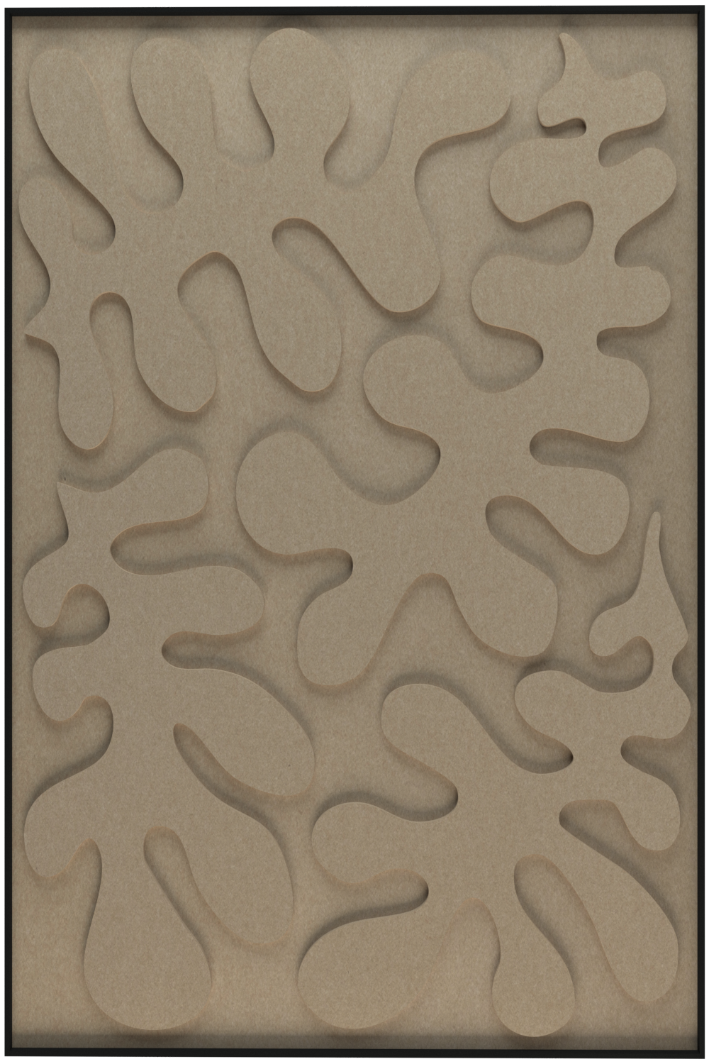 akoestisch schilderij | akoestisch kunstwerk | zand | 3D | Leaves | Pet vilt | staand | rechthoekig | productfoto