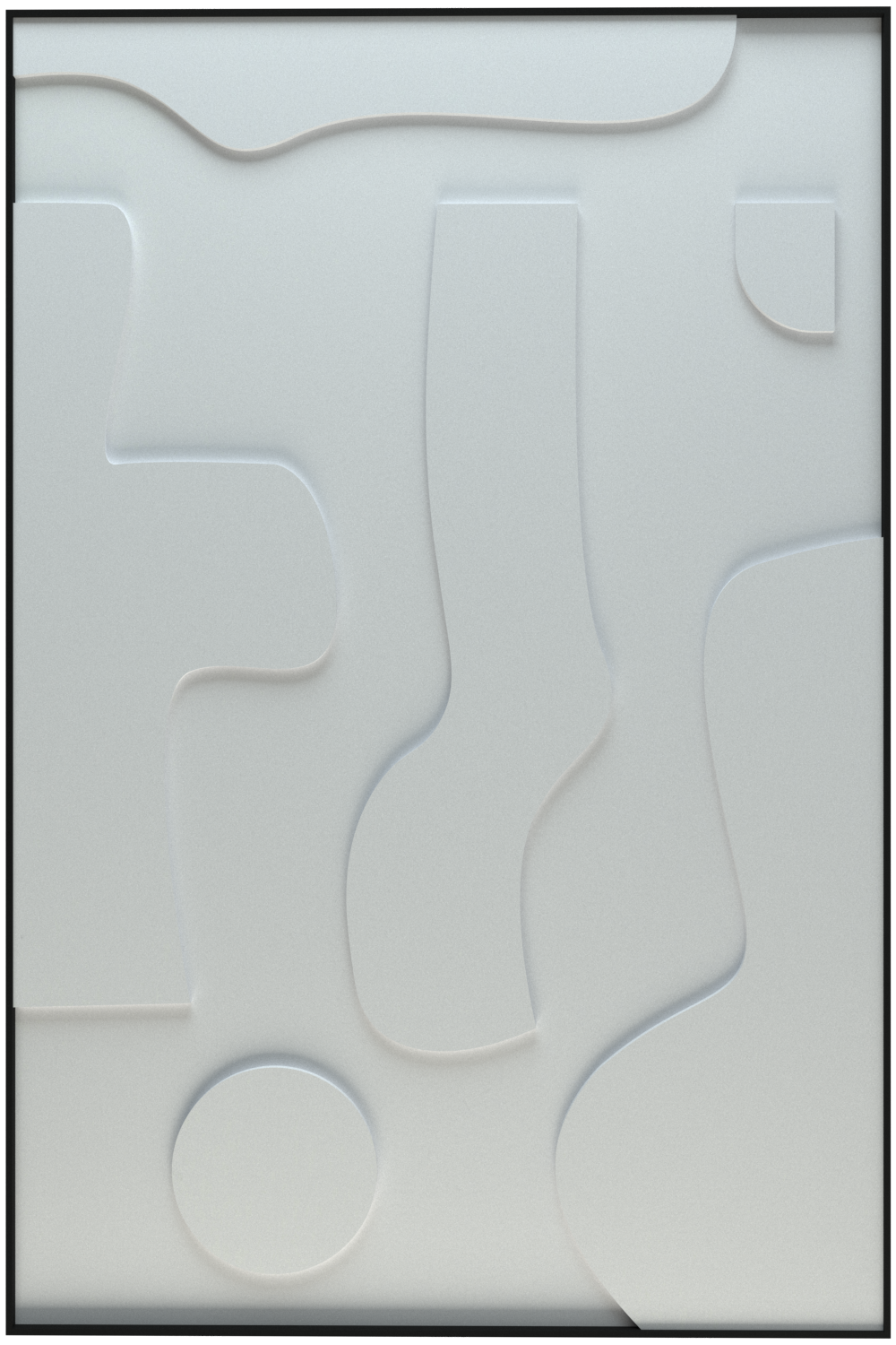 akoestisch schilderij | akoestisch kunstwerk | gebroken wit | 3D | Liv | Pet vilt | staand | rechthoekig | productfoto