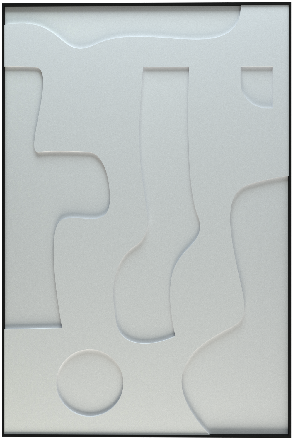 akoestisch schilderij | akoestisch kunstwerk | gebroken wit | 3D | Liv | Pet vilt | staand | rechthoekig | productfoto