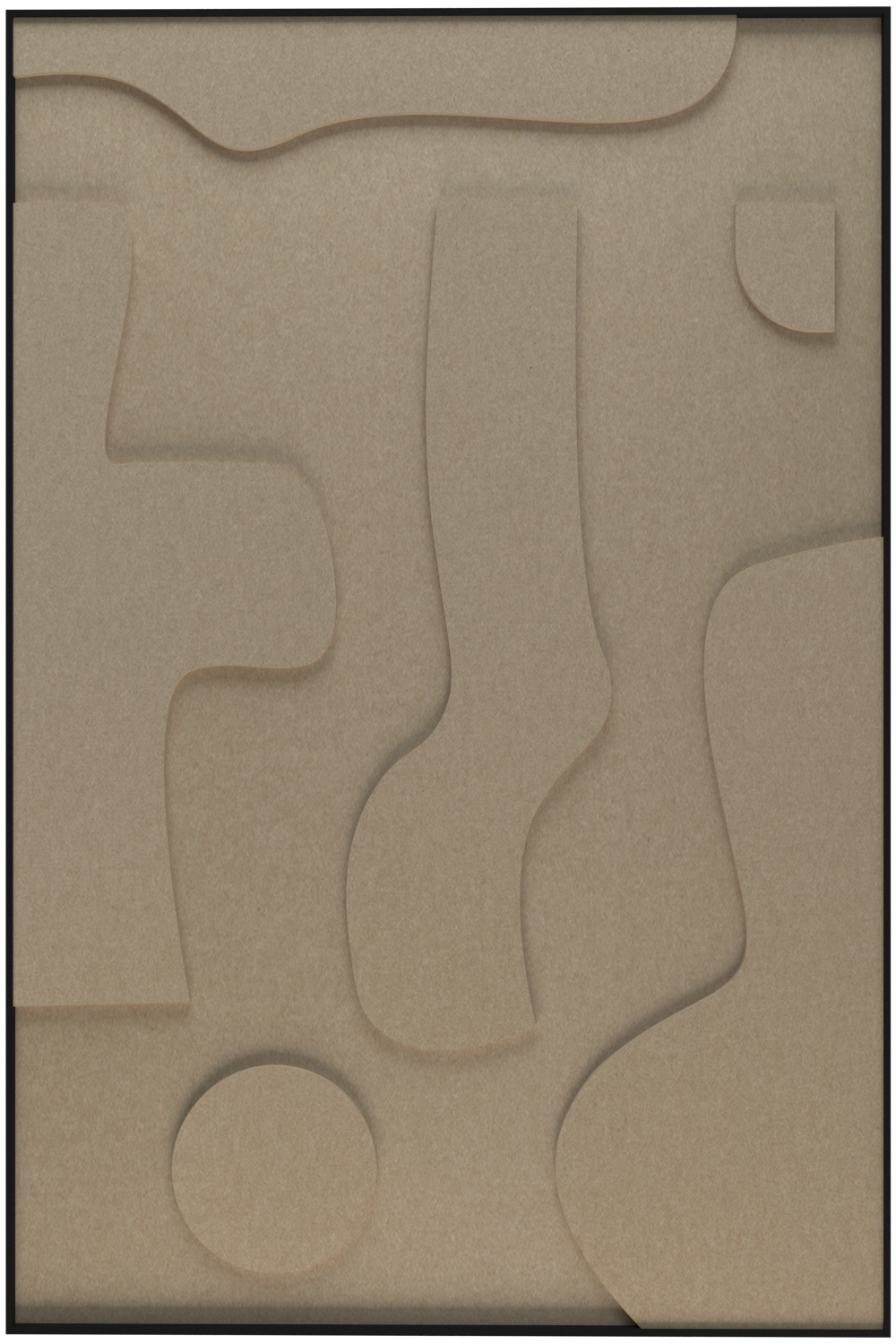 akoestisch schilderij | akoestisch kunstwerk | zand | 3D | Liv | Pet vilt | staand | rechthoekig | productfoto