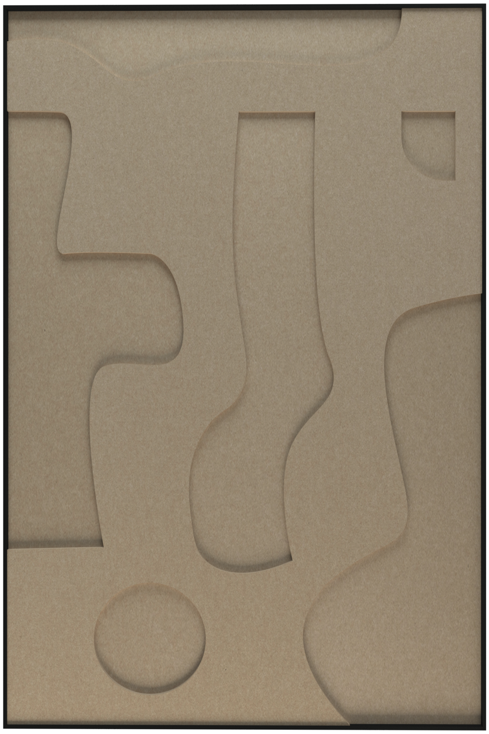 akoestisch schilderij | akoestisch kunstwerk | zand | 3D | Liv | Pet vilt | staand | rechthoekig | productfoto