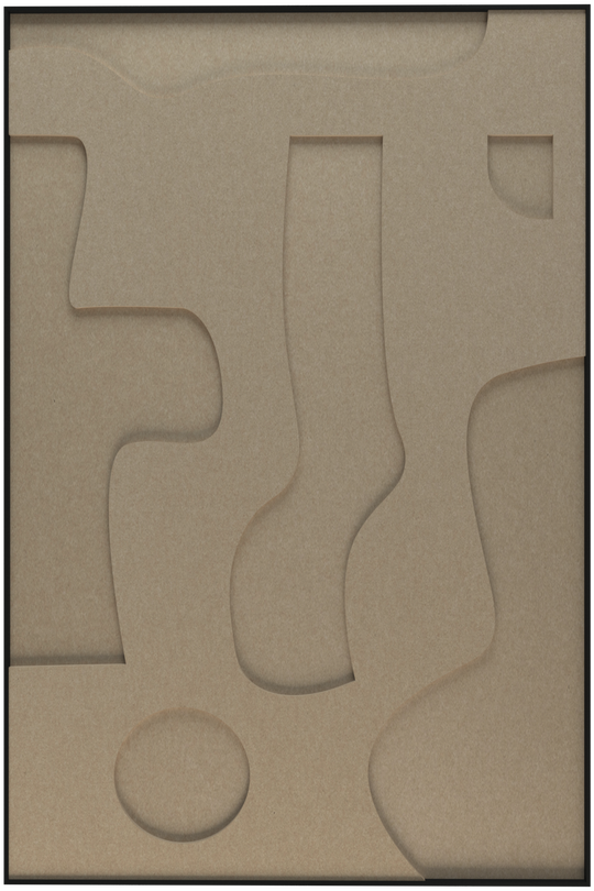 akoestisch schilderij | akoestisch kunstwerk | zand | 3D | Liv | Pet vilt | staand | rechthoekig | productfoto