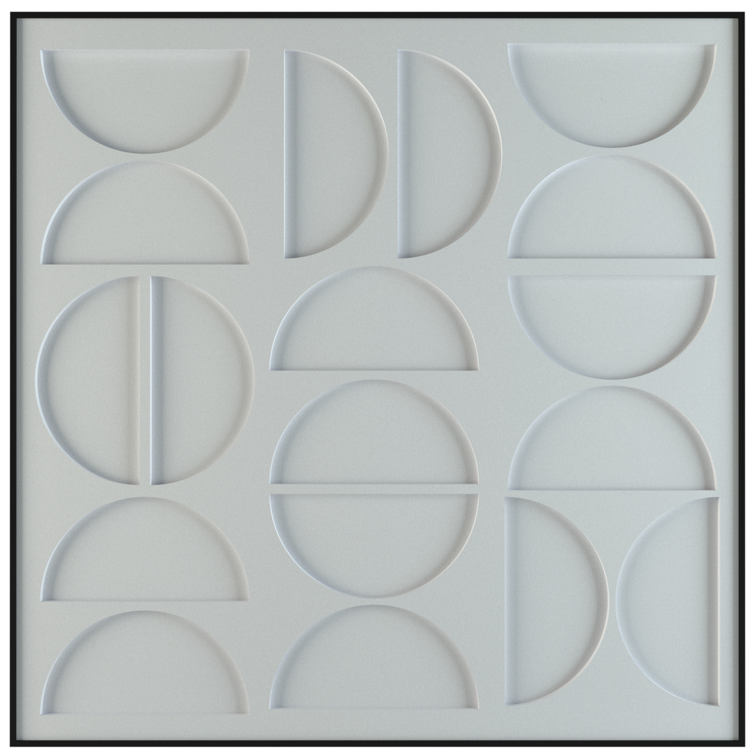 akoestisch schilderij | akoestisch kunstwerk | gebroken wit | 3D | Moonie | Pet vilt | vierkant | productfoto