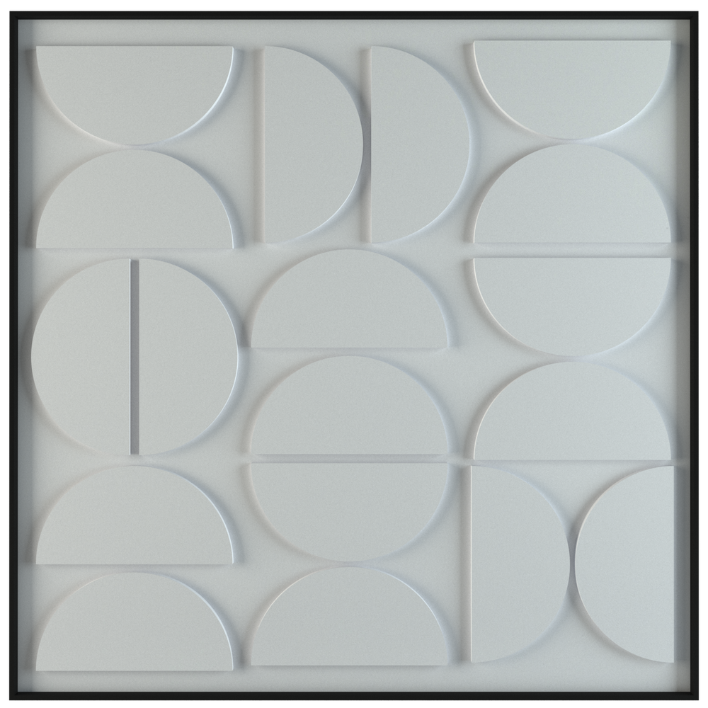 akoestisch schilderij | akoestisch kunstwerk | zand | 3D | Moonie | Pet vilt | vierkant | productfoto