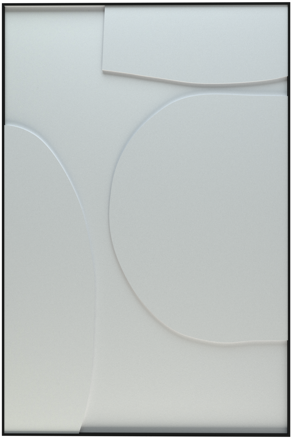 akoestisch schilderij | akoestisch kunstwerk | gebroken wit | 3D | Organic | Pet vilt | staand | rechthoekig | productfoto