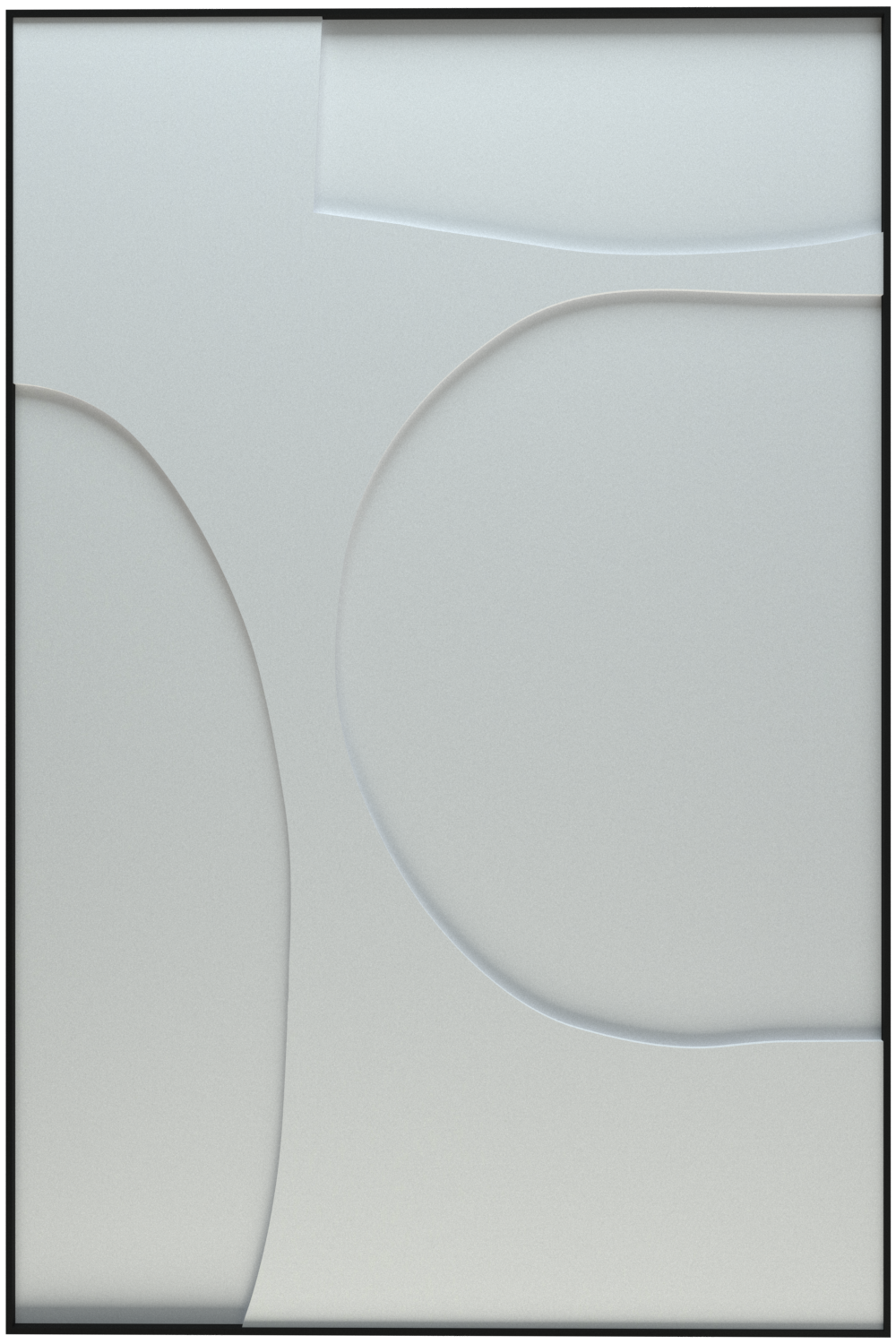 akoestisch schilderij | akoestisch kunstwerk | gebroken wit | 3D | Organic | Pet vilt | staand | rechthoekig | productfoto