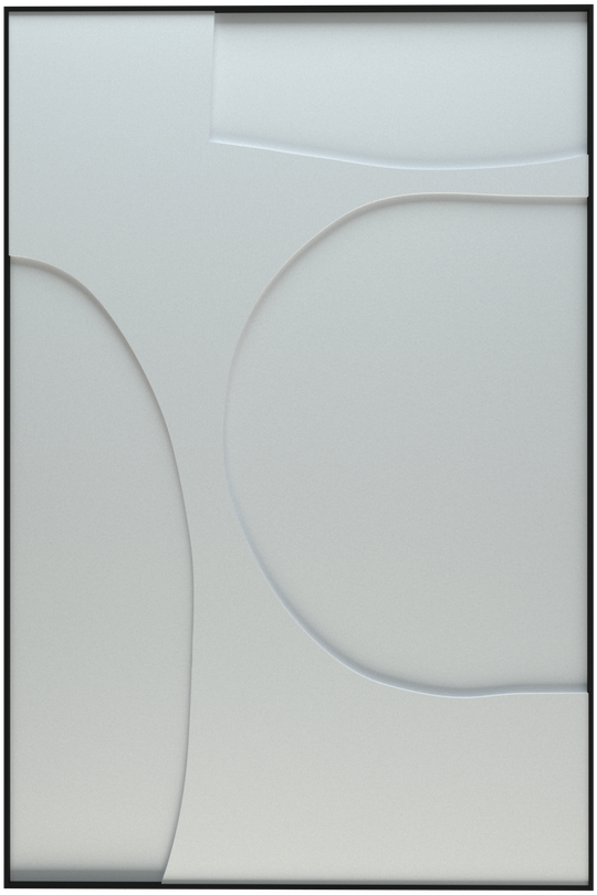 akoestisch schilderij | akoestisch kunstwerk | gebroken wit | 3D | Organic | Pet vilt | staand | rechthoekig | productfoto