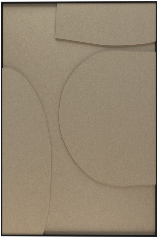 akoestisch schilderij | akoestisch kunstwerk | zand | 3D | Organic | Pet vilt | staand | rechthoekig | productfoto