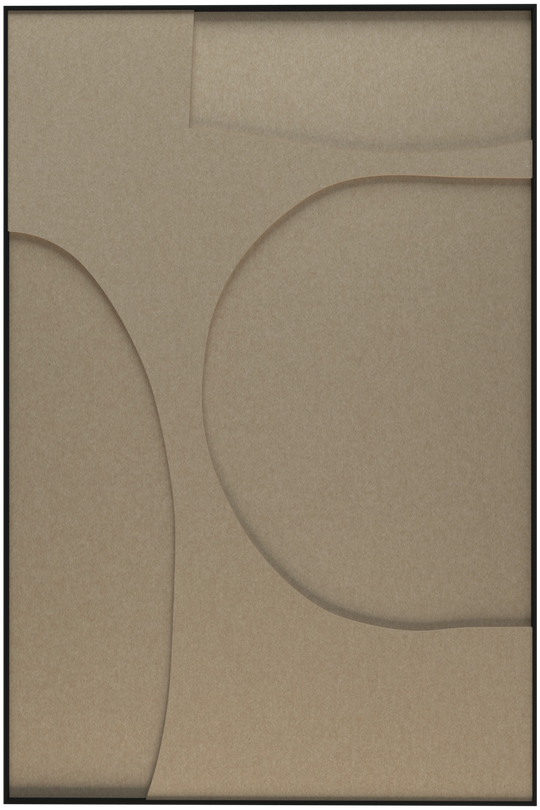 akoestisch schilderij | akoestisch kunstwerk | zand | 3D | Organic | Pet vilt | staand | rechthoekig | productfoto