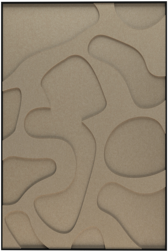 akoestisch schilderij | akoestisch kunstwerk | zand | 3D | Party | Pet vilt | staand | rechthoekig | productfoto