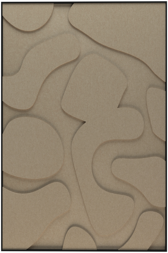 akoestisch schilderij | akoestisch kunstwerk | zand | 3D | Party | Pet vilt | staand | rechthoekig | productfoto