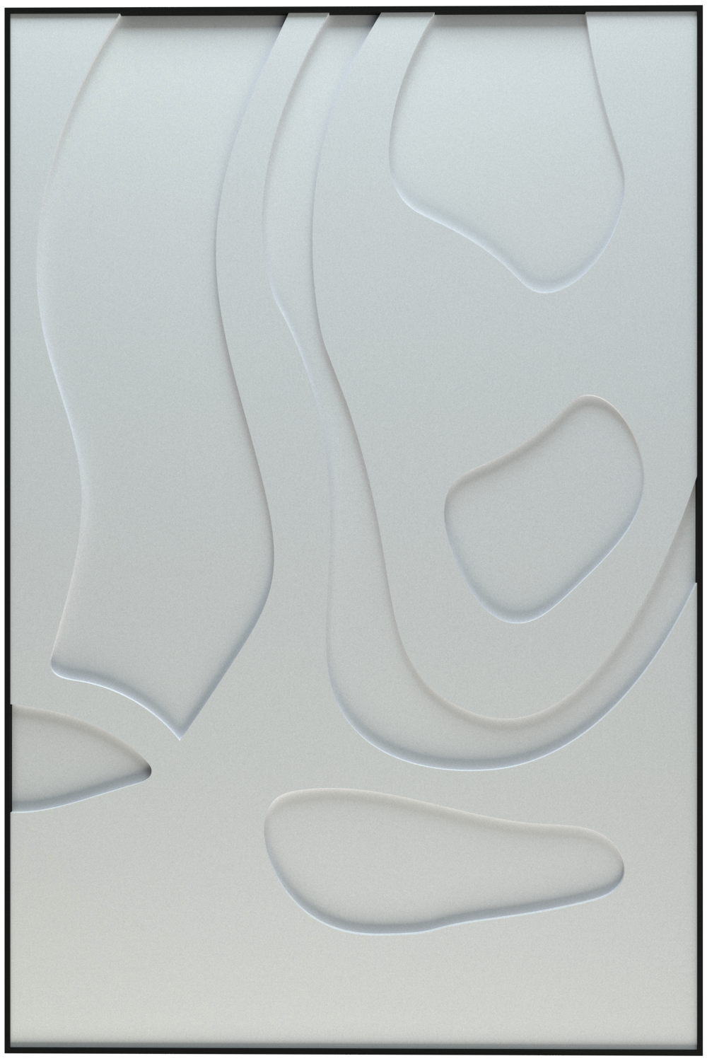 akoestisch schilderij | akoestisch kunstwerk | gebroken wit | 3D | People | Pet vilt | staand | rechthoekig | productfoto