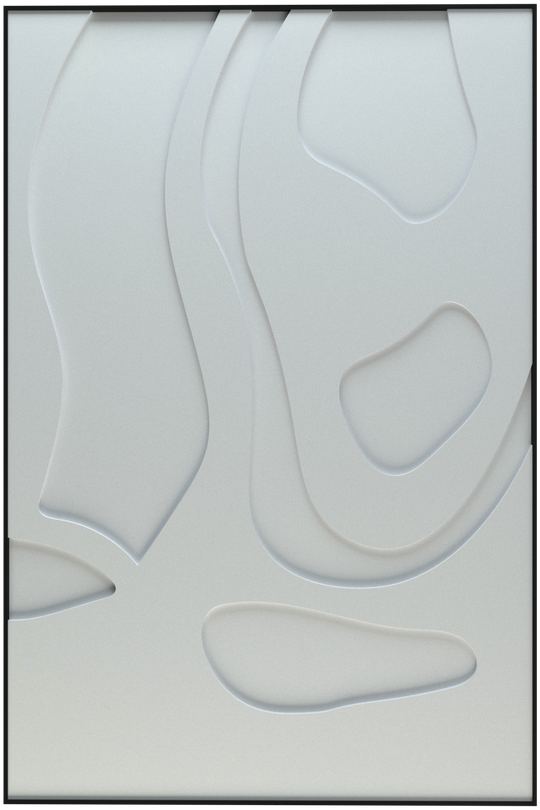 akoestisch schilderij | akoestisch kunstwerk | gebroken wit | 3D | People | Pet vilt | staand | rechthoekig | productfoto