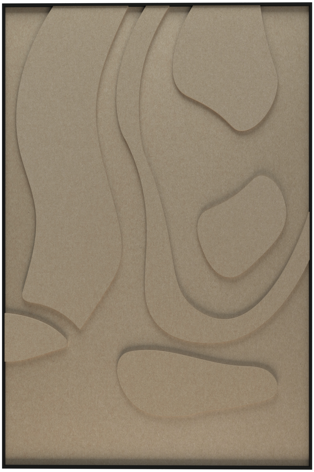 akoestisch schilderij | akoestisch kunstwerk | zand | 3D | People | Pet vilt | staand | rechthoekig | productfoto