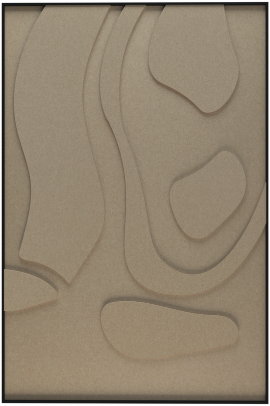 akoestisch schilderij | akoestisch kunstwerk | zand | 3D | People | Pet vilt | staand | rechthoekig | productfoto