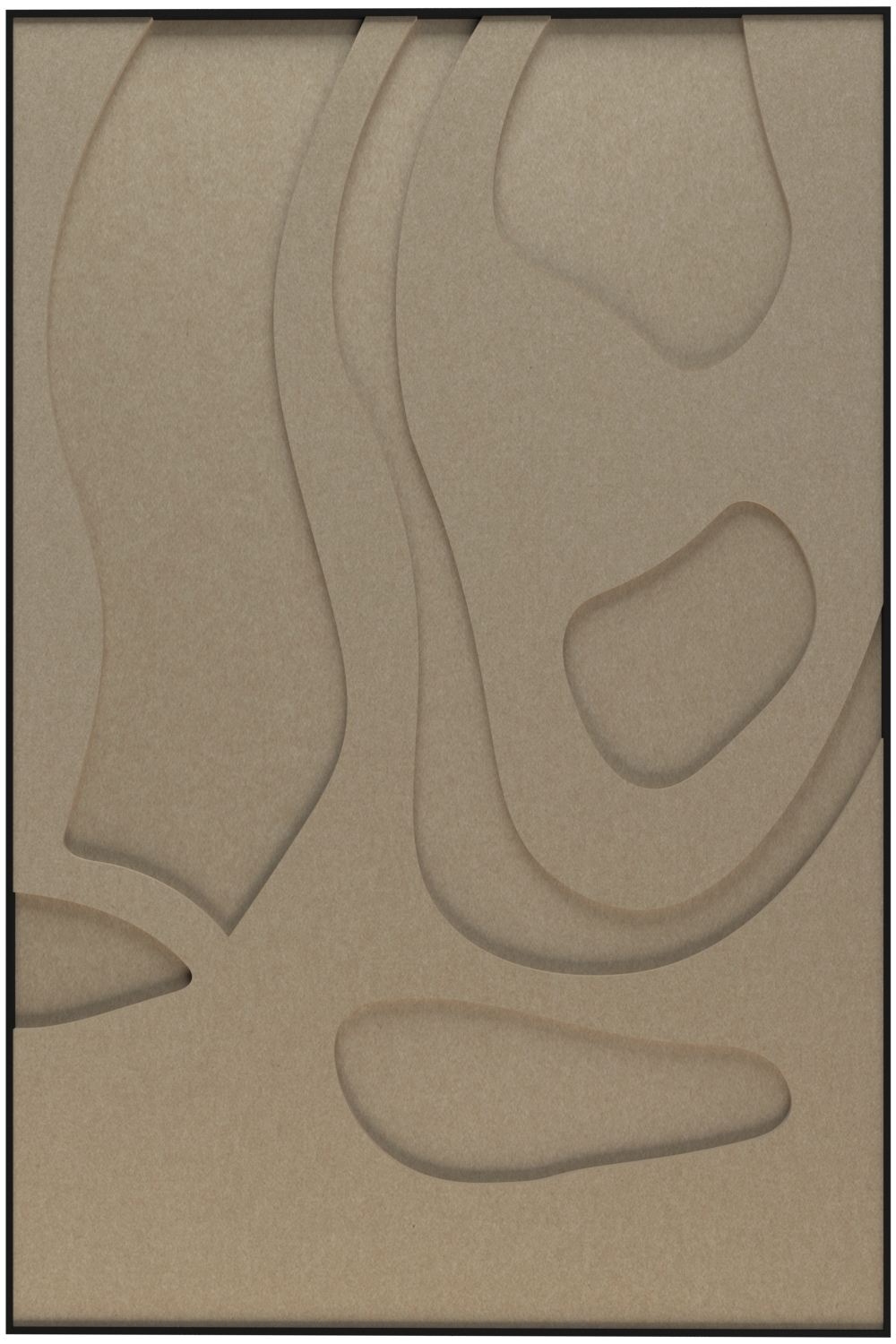 akoestisch schilderij | akoestisch kunstwerk | zand | 3D | People | Pet vilt | staand | rechthoekig | productfoto