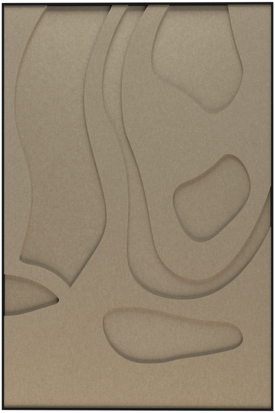 akoestisch schilderij | akoestisch kunstwerk | zand | 3D | People | Pet vilt | staand | rechthoekig | productfoto