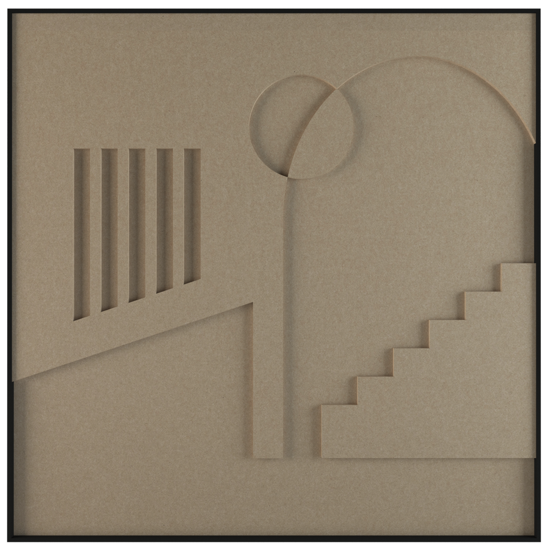 akoestisch schilderij | akoestisch kunstwerk | zand | 3D | Placetobe | Pet vilt  | vierkant | productfoto