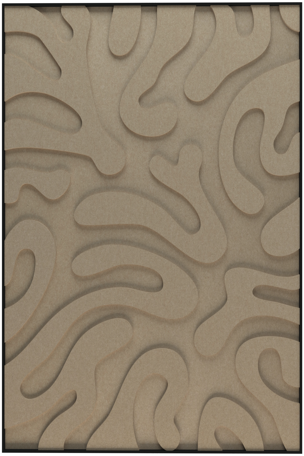 akoestisch schilderij | akoestisch kunstwerk | zand | 3D | Plants | Pet vilt | staand | rechthoekig | productfoto